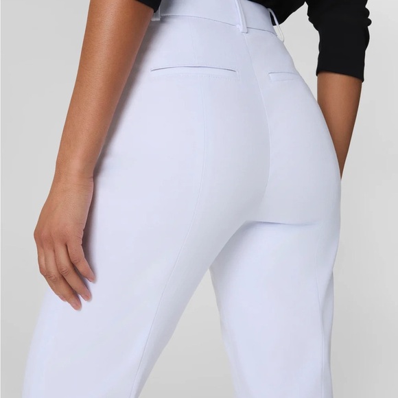 SPANX PETITE Women's Classic White Pants Stretch Twill - Picture 2 of 9